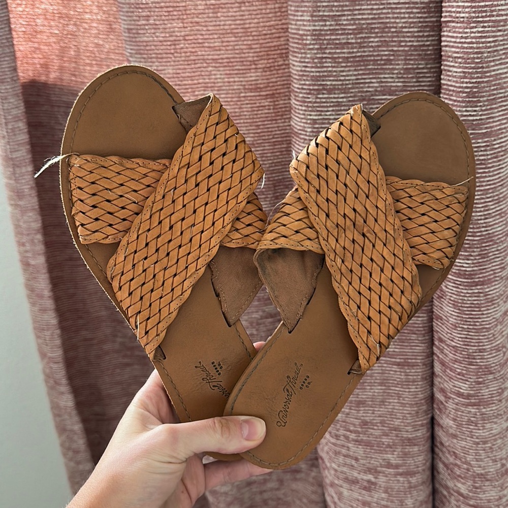 Brown sandals size 6.5